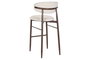 DKD Home Decor Taburete Metal Poliéster Simil Madera Nogal