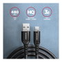 Axagon BUCM-AM20AB Cable USB-C a USB-A, 2 m, trenzado, negro