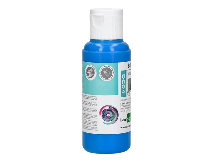 Liderpapel Pintura Acrílica Cian Bote 80 ml Multisuperficie