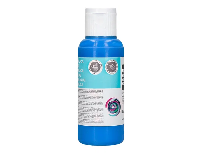 Liderpapel Pintura Acrílica Cian Bote 80 ml Multisuperficie