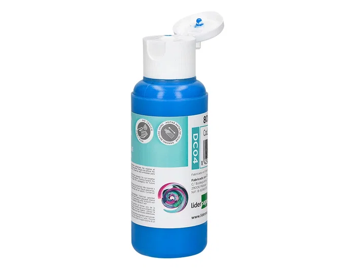 Liderpapel Pintura Acrílica Cian Bote 80 ml Multisuperficie