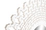 DKD Home Decor Espejo MDF y Cristal Decapé Blanco 90x90 cm