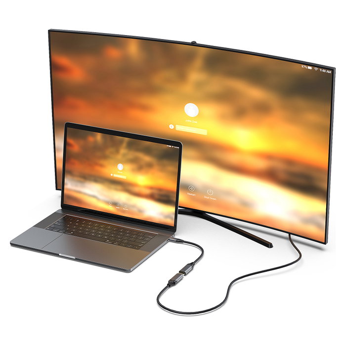 Equip Adaptador USB-C Macho a HDMI 2.1 Hembra 8K/30Hz Negro, Gris