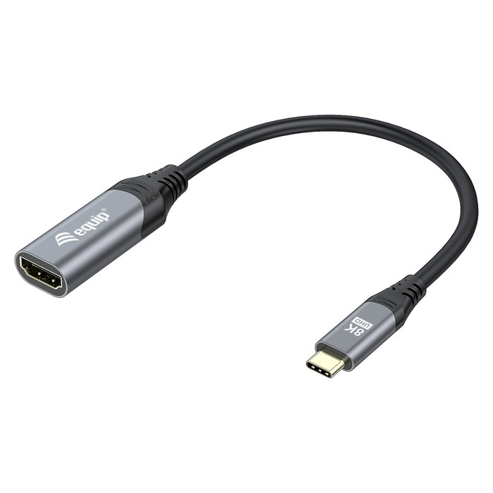 Equip Adaptador USB-C Macho a HDMI 2.1 Hembra 8K/30Hz Negro, Gris