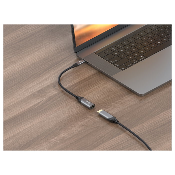 Equip Adaptador USB-C Macho a HDMI 2.1 Hembra 8K/30Hz Negro, Gris