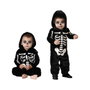 Disfraz Esqueleto Bebé con Mono Negro y Huesos Blancos Talla 24 Meses