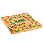 DEQUBE D00338 Parchís y Oca de Madera FSC Reversible, Juego de Mesa Familiar para +5 años, Idioma: Español, English, Portugués