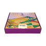 DEQUBE D00338 Parchís y Oca de Madera FSC Reversible, Juego de Mesa Familiar para +5 años, Idioma: Español, English, Portugués