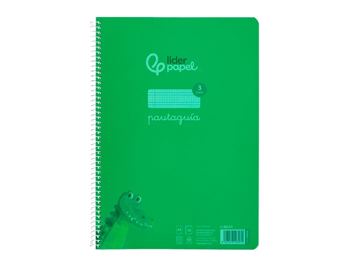 Liderpapel Cuaderno Espiral A4 Pautaguía Tapa Plástico 80 Hojas 90gr Cuadro Pautado 3mm Con Margen Color Verde Liderpapel Cuaderno Espiral A4 Pautaguía Tapa Plástico 80 Hojas 90gr Cuadro Pautado 3mm Con Margen Color Verde