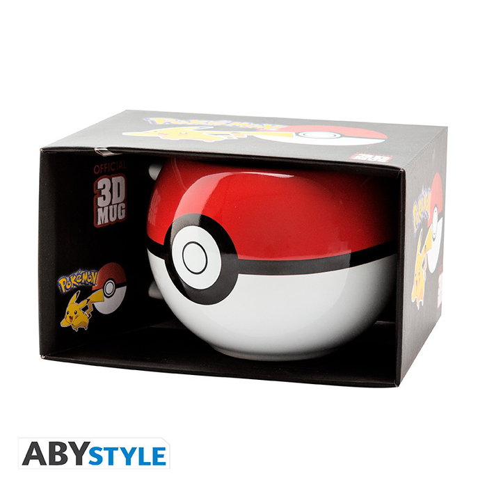 Abystyle Taza 3D Pokéball Pokémon - Taza Cerámica 400ml con Licencia Oficial, Diseño por GB Eye, Coleccionable