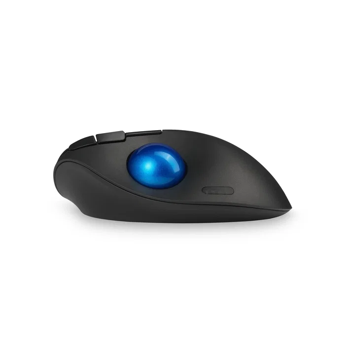 Kensington Pro Fit Ergo TB450 Trackball Inalámbrico RF 2.4GHz + Bluetooth Ergonómico 1600 DPI Negro/Azul - Para Oficina y Mano Derecha