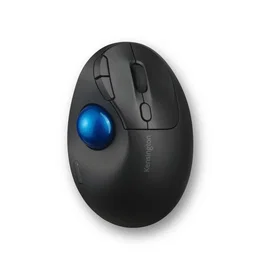 Kensington Pro Fit Ergo TB450 Trackball Inalámbrico RF 2.4GHz + Bluetooth Ergonómico 1600 DPI Negro/Azul - Para Oficina y Mano Derecha