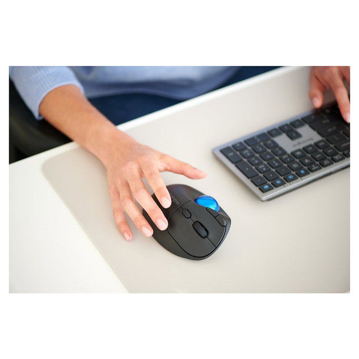 Kensington Pro Fit Ergo TB450 Trackball Inalámbrico Negro/Azul