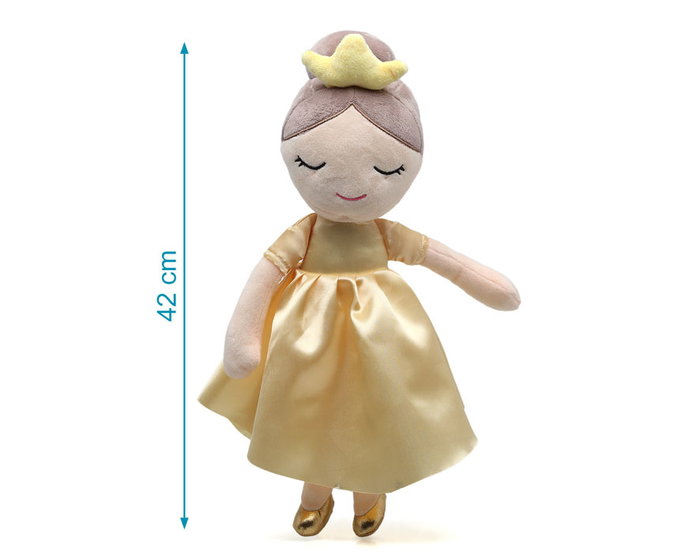 KioKids Peluche Princesa Dorada Muñeca de Tela Niños +10 Meses Vestido Amarillo 40cm KioKids Peluche Princesa Dorada Muñeca de Tela Niños +10 Meses Vestido Amarillo 40cm