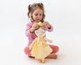 KioKids Peluche Princesa Dorada Muñeca de Tela Niños +10 Meses Vestido Amarillo 40cm