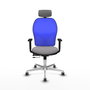 PIQUERAS Y CRESPO Silla de oficina Jorquera Gris y Azul