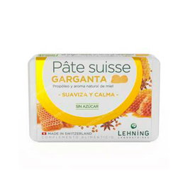LEHNING Pate Suisse Garganta 40 Caramelos de Goma sin Azúcar para la Garganta con Própolis y Acerola