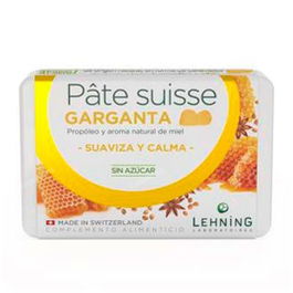 LEHNING Pate Suisse Garganta 40 Caramelos de Goma sin Azúcar para la Garganta con Própolis y Acerola