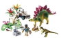 Playmobil 71523 Campamento de Investigación con Dinosaurios con Estegosaurio y Deinonychus