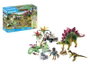 Playmobil 71523 Campamento de Investigación con Dinosaurios con Estegosaurio y Deinonychus