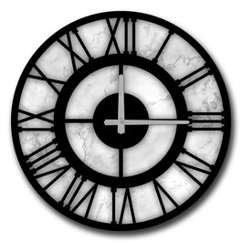 Wallity Reloj Decorativo 5050MS-014 MDF 50 cm Diámetro Movimiento Silencioso Elegante Moderno para Salón Dormitorio Oficina