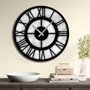 Wallity Reloj Decorativo 5050MS-014 MDF 50 cm Diámetro Movimiento Silencioso Elegante Moderno para Salón Dormitorio Oficina