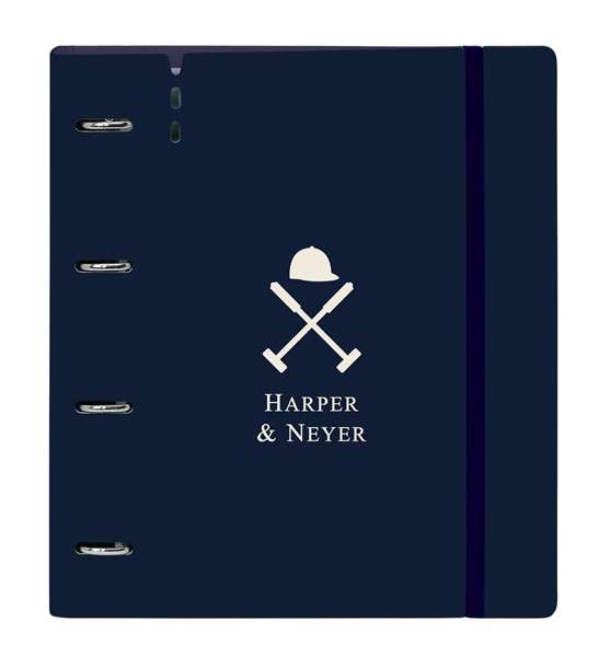 Safta Carpeblock Harper & Neyer con 4 Anillas de 35 mm y Recambio de 100 Hojas A4