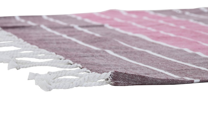 DKD Home Decor Toalla Mediterraneo Rosa Naranja Algodon Poliester 170 x 90 cm (6 Unidades)