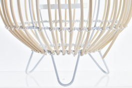 DKD Home Decor Portavelas Blanco Marron Metal Ratan 22 x 23 x 22 cm (4 Unidades)