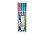 Staedtler Lumocolor 317 WP Estuche de 4 Colores Surtidos, Punta Media