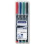 Staedtler Lumocolor 317 WP Estuche de 4 Colores Surtidos punta media permanente