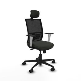 PIQUERAS Y CRESPO Silla de oficina Yunquera con mecanismo Sincro/Traslack y cabecero regulable