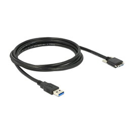 DeLOCK Cable USB de 2 m con conectores USB Tipo-A a Micro-USB B con tornillos