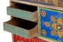 Giner y Colomer Mueble Mango Macizo 14 Cajones Pintados a Mano Multicolor 90x120 cm