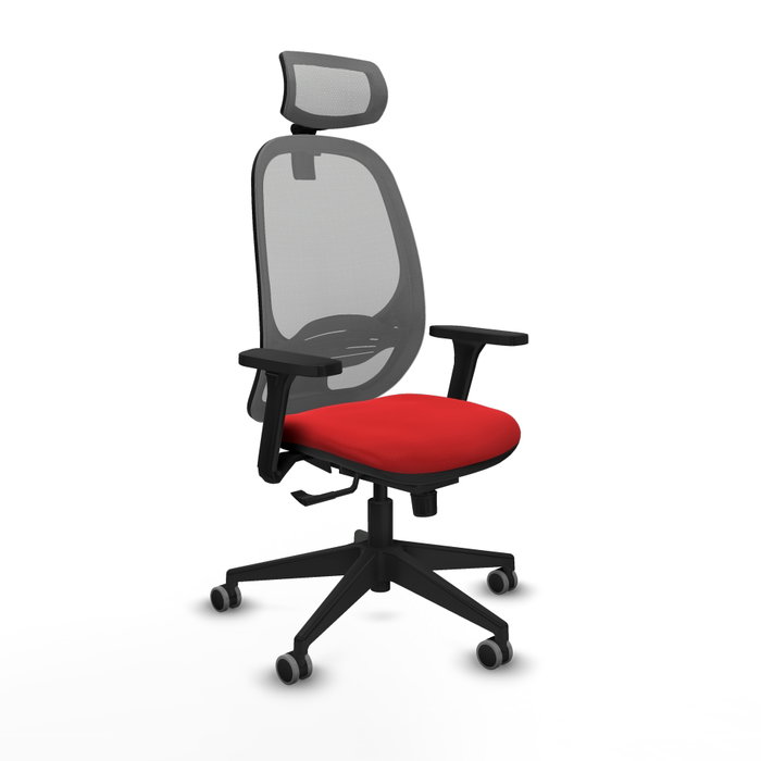 PIQUERAS Y CRESPO Silla de oficina Cilanco con mecanismo Sincro, Rojo y Gris PIQUERAS Y CRESPO Silla de oficina Cilanco con mecanismo Sincro, Rojo y Gris