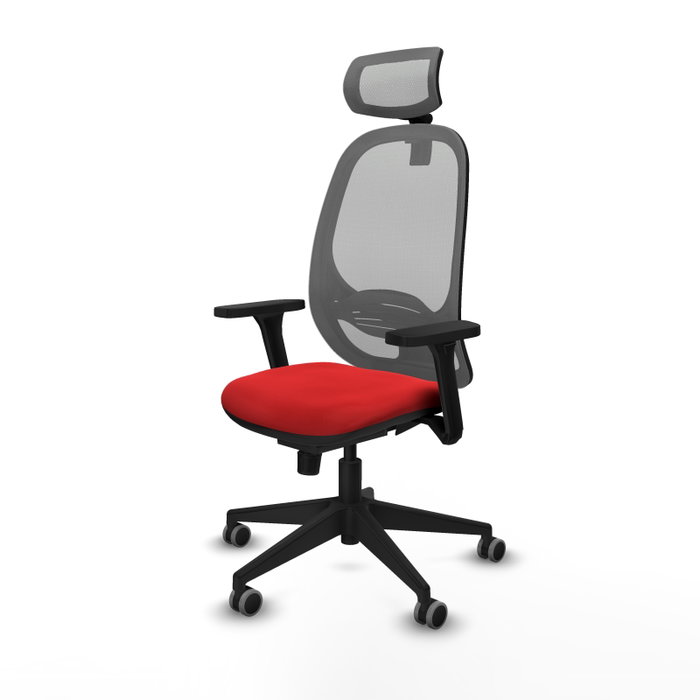 PIQUERAS Y CRESPO Silla de oficina Cilanco con mecanismo Sincro, Rojo y Gris PIQUERAS Y CRESPO Silla de oficina Cilanco con mecanismo Sincro, Rojo y Gris