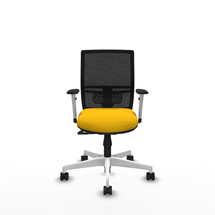 PIQUERAS Y CRESPO Silla de oficina Yunquera con mecanismo Sincro, Amarillo y Negro