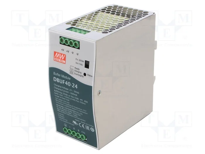 MEAN WELL DBUF40-24 Módulo buffer 24VDC 40A para carril DIN MEAN WELL DBUF40-24 Módulo buffer 24VDC 40A para carril DIN