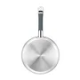Bra A451426 Sartén de acero inoxidable 26 cm apta para inducción, sin antiadherente, triple fondo forjado, libre de PFAS/PFOA, multiuso para todas las cocinas