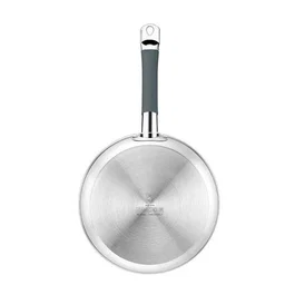 Bra A451426 Sartén de acero inoxidable 26 cm apta para inducción, sin antiadherente, triple fondo forjado, libre de PFAS/PFOA, multiuso para todas las cocinas