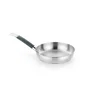 Bra A451426 Sartén de acero inoxidable 26 cm apta para inducción, sin antiadherente, triple fondo forjado, libre de PFAS/PFOA, multiuso para todas las cocinas