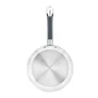 Bra A451426 Sartén de acero inoxidable 26 cm apta para inducción, sin antiadherente, triple fondo forjado, libre de PFAS/PFOA, multiuso para todas las cocinas