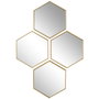 Home Deco Factory JGO. 4 ESPEJOS HEXAGONALES MIRAGE