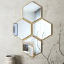Home Deco Factory JGO. 4 ESPEJOS HEXAGONALES MIRAGE