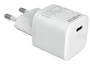 Celly UCTC1USBC25WWH Cargador de Pared Ultracompacto 25W con Puerto USB-C Universal, Blanco