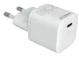 Celly UCTC1USBC25WWH Cargador de Pared Ultracompacto 25W con Puerto USB-C Universal, Blanco