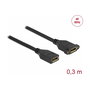 DeLOCK Cable DisplayPort 1.2 Hembra a Hembra 30 cm para Panel, 4K 60 Hz, 21.6 Gbit/s, 3840x2160, HDCP 2.2, Blindado