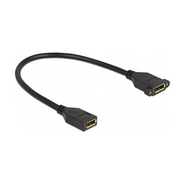 DeLOCK Cable DisplayPort 1.2 Hembra a Hembra 30 cm para Panel, 4K 60 Hz, 21.6 Gbit/s, 3840x2160, HDCP 2.2, Blindado