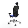 PIQUERAS Y CRESPO Silla de oficina Motilla con Mecanismo Sincro/Traslack, Azul claro y Negro