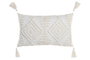 DKD Home Decor Cojín de Poliéster 30x50 cm Crudo con Aplicaciones - Pack de 2